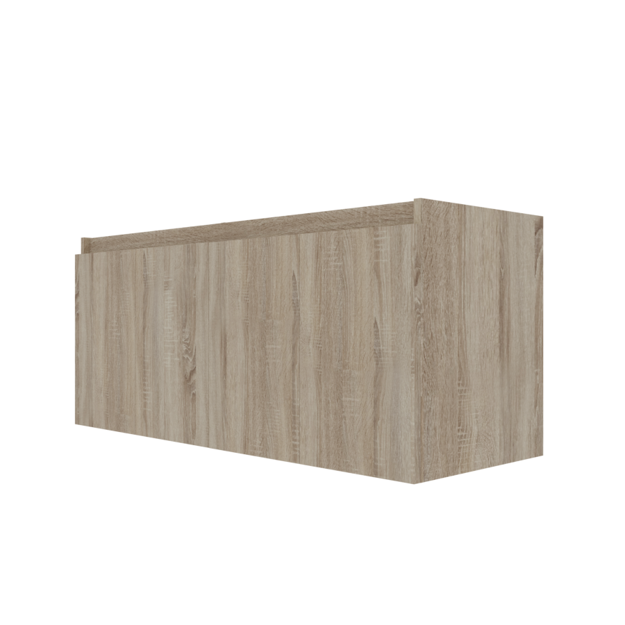 Caisson de meuble salle de bain 140 cm PROLINE aspect bois Cambrian Oak sans plan vasque