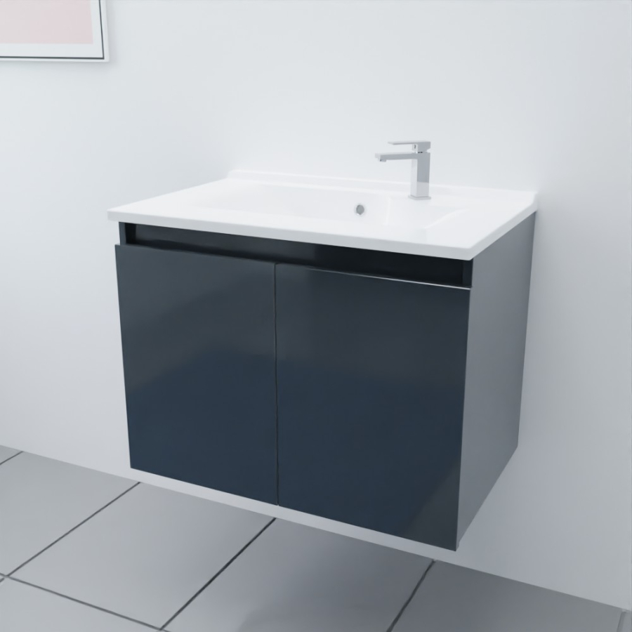 Pack meuble salle de bain avec vasque PROLINE 70 cm - Gris anthracite