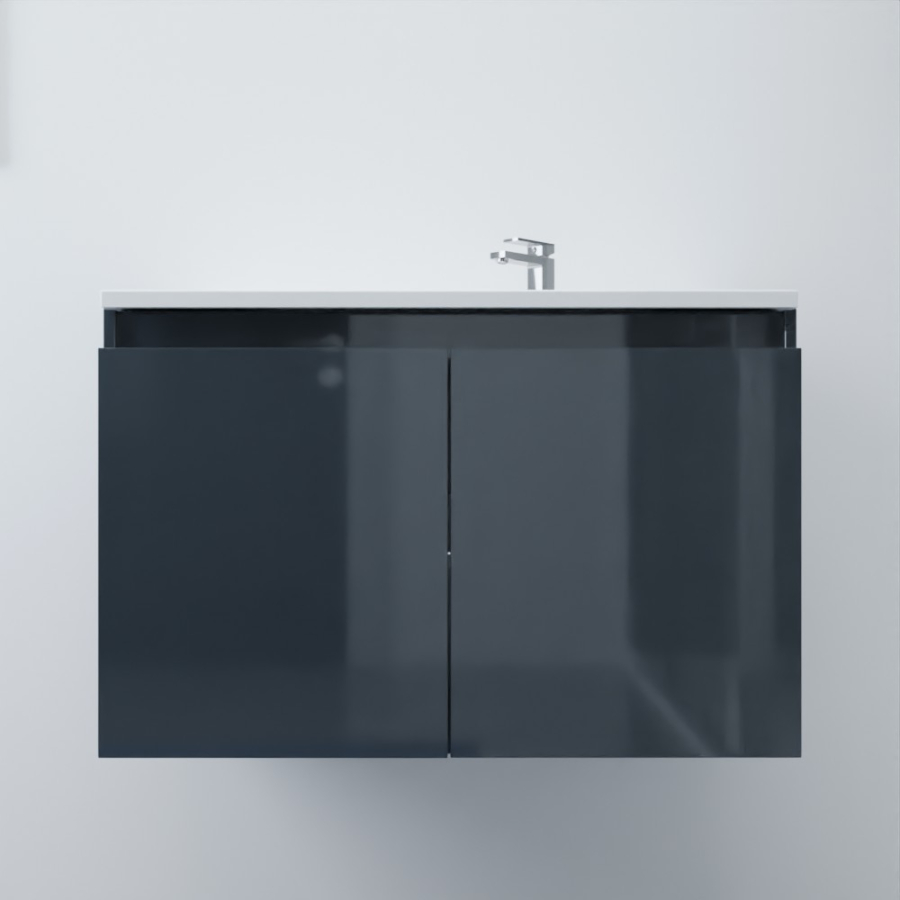 Pack meuble salle de bain avec vasque PROLINE 80 cm - Gris anthracite