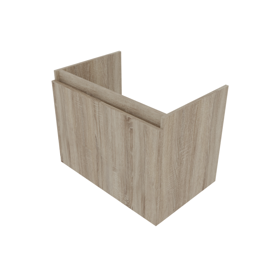Caisson de meuble salle de bain 80 cm PROLINE aspect bois Cambrian Oak - sans plan vasque vue dessus