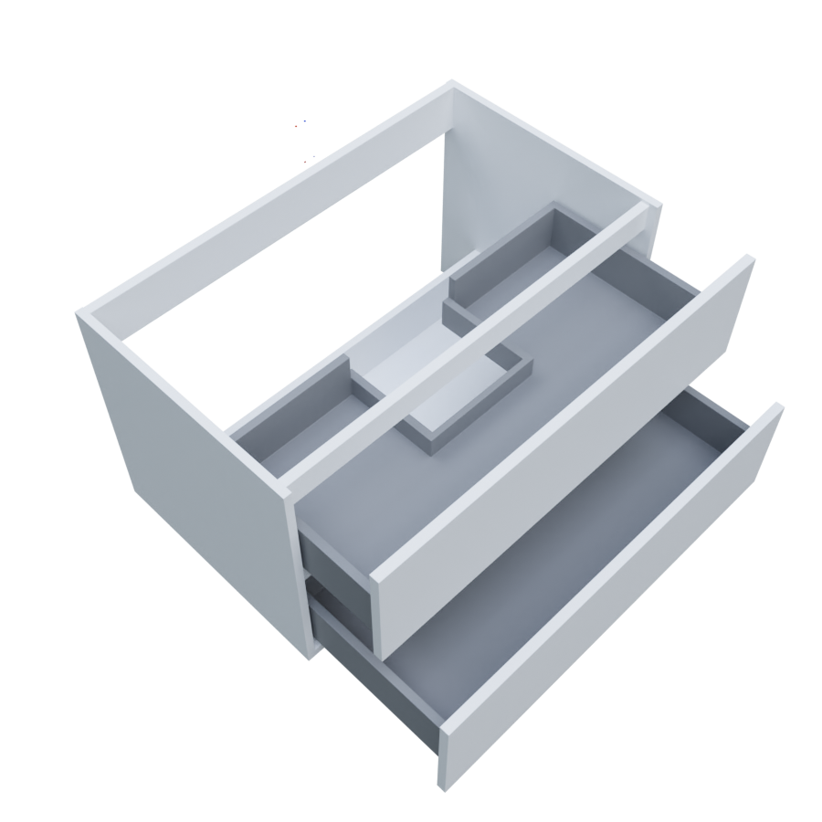 Caisson de meuble salle de bain 90 cm ROMY Blanc