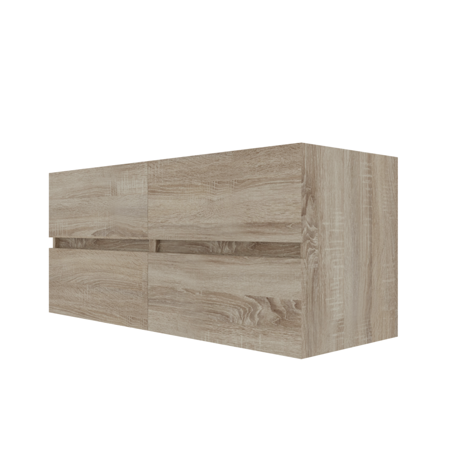 Caisson de meuble salle de bain 120 cm ROSALY aspect bois Cambrian Oak - sans plan vasque