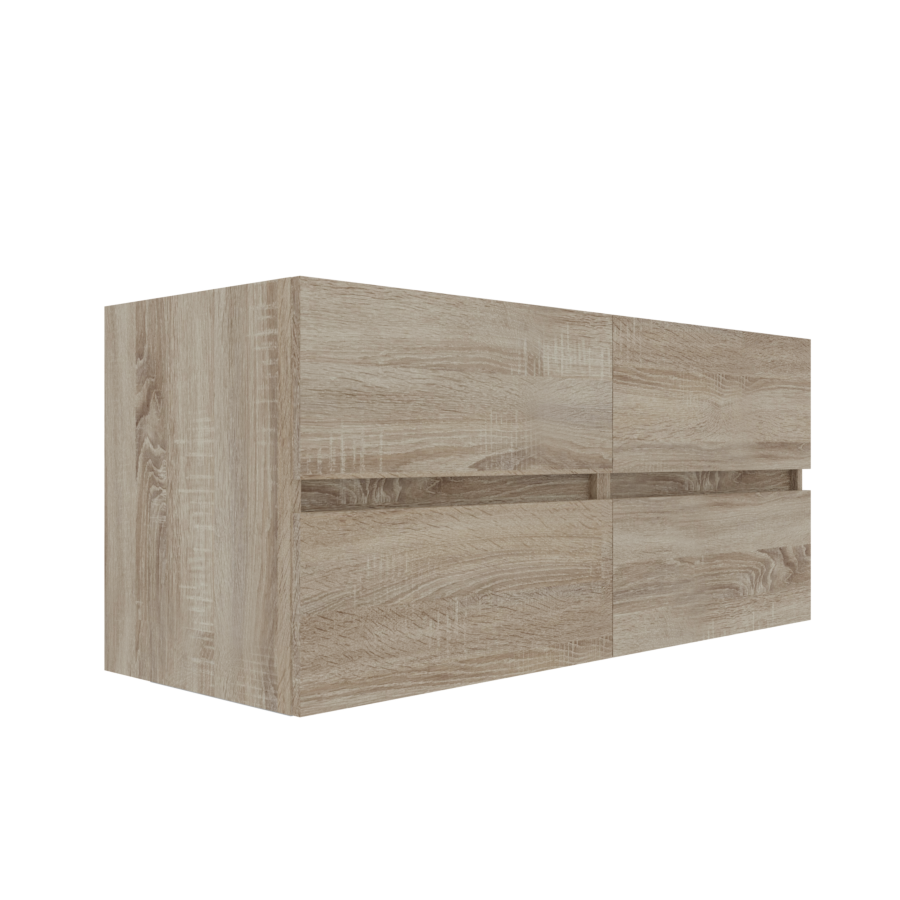 Caisson de meuble salle de bain 120 cm ROSALY aspect bois Cambrian Oak - sans plan vasque