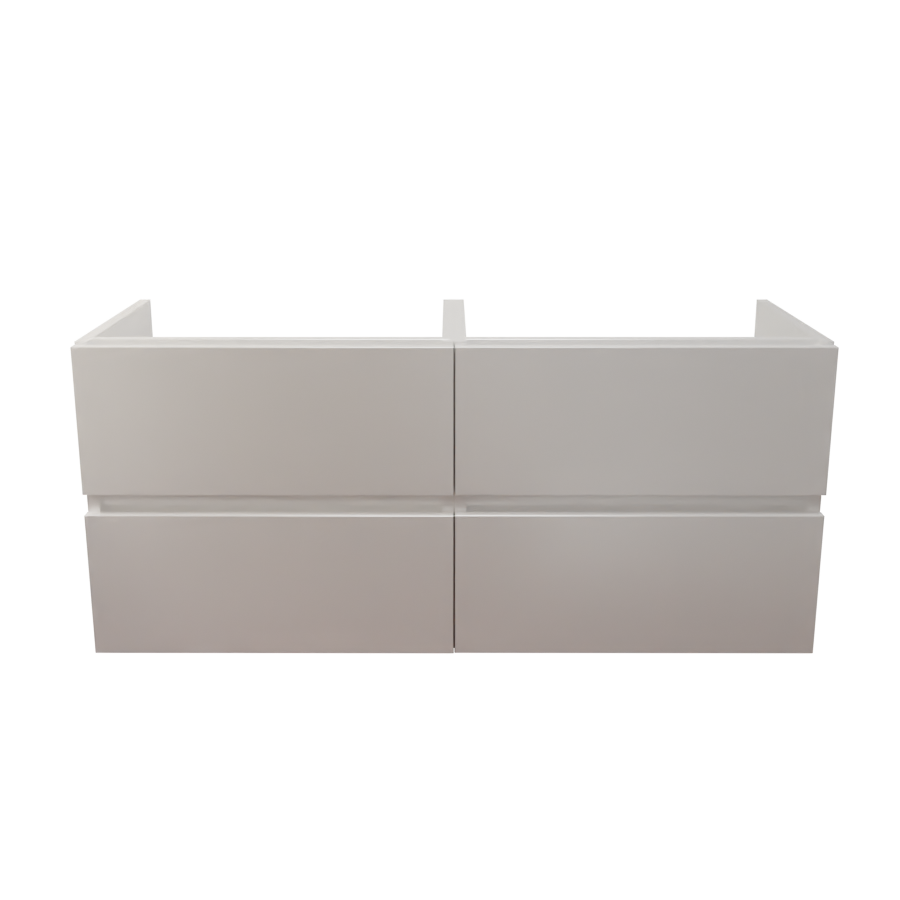 Caisson de meuble salle de bain 120 cm en inox coloris blanc collection ROSINOX vue de face sans plan vasque 