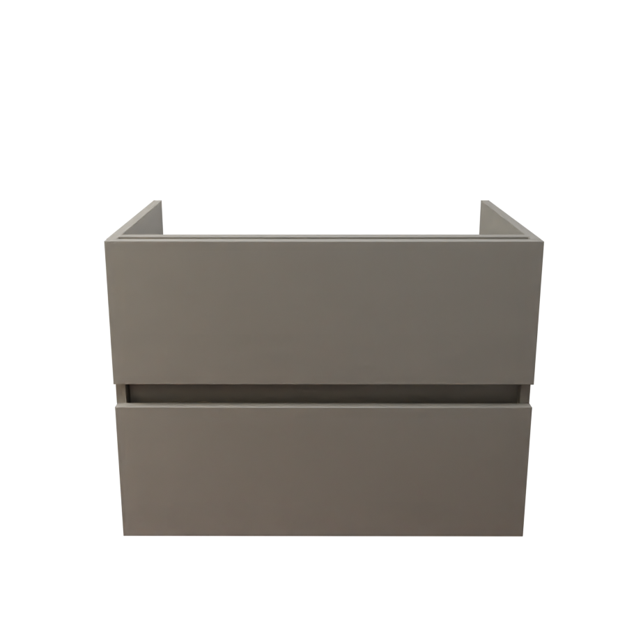 Caisson de meuble salle de bain gris clair en inox deux tiroirs 70 cm de largeur collection ROSINOX vue de face