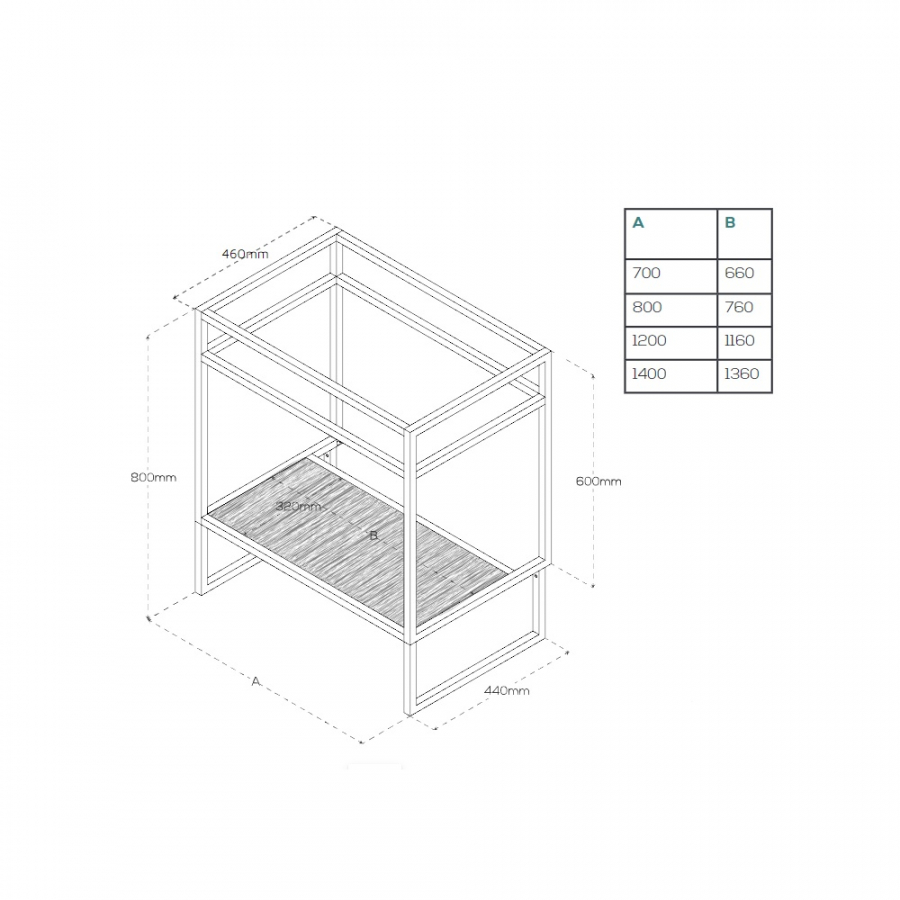 Meuble salle de bain STRUCTURA schéma