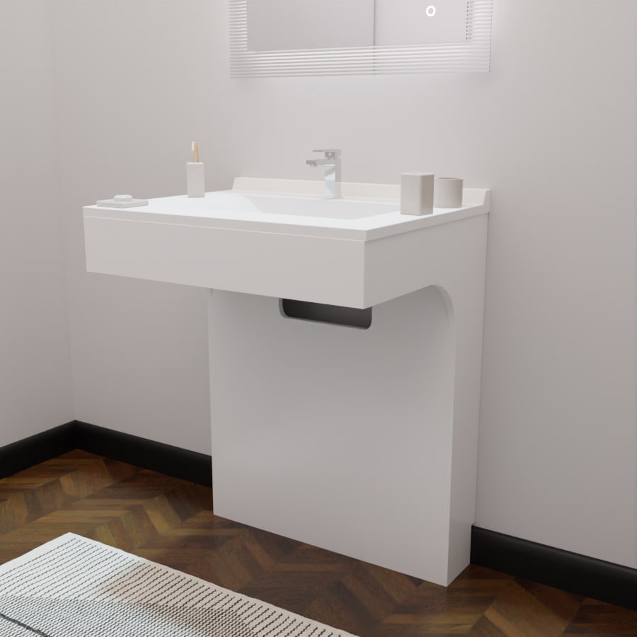 Cache tuyaux pour meuble de salle de bain KLASS - Largeur 60 cm