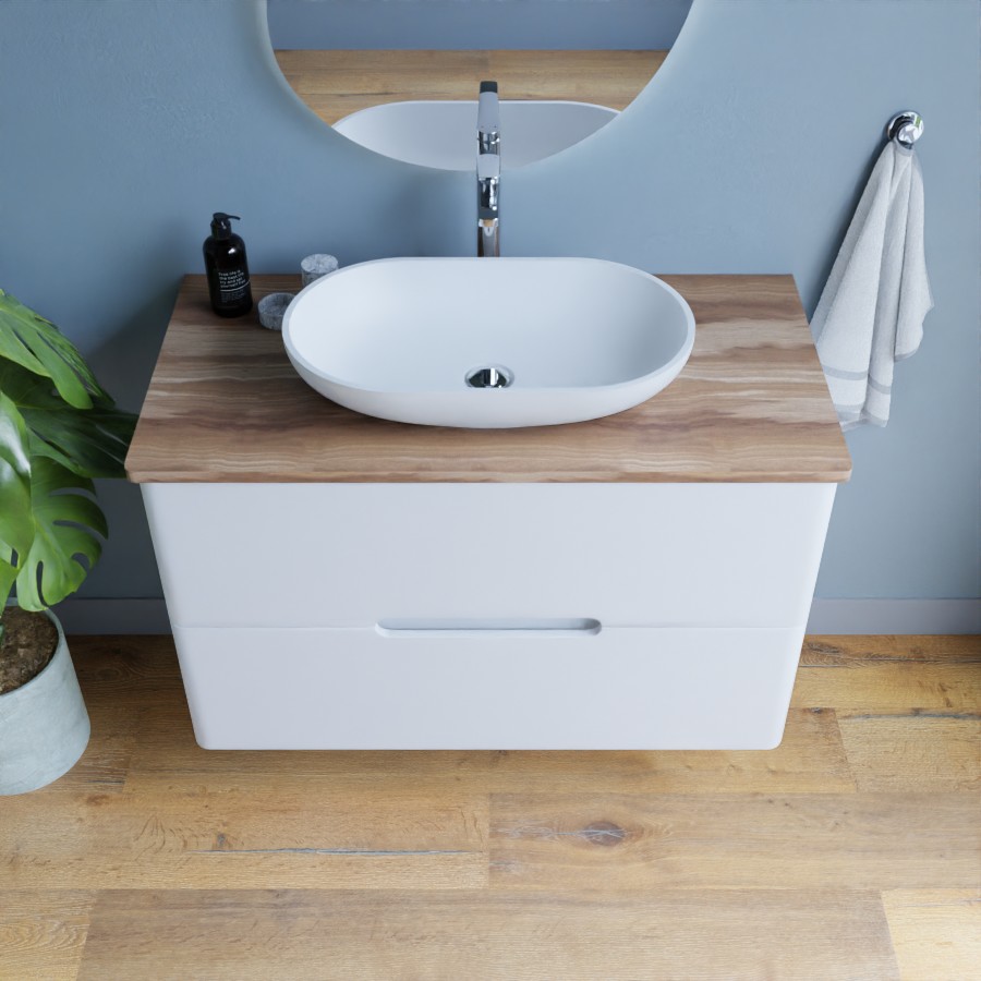 Ensemble KLASS meuble salle de bain 100 cm avec vasque à poser