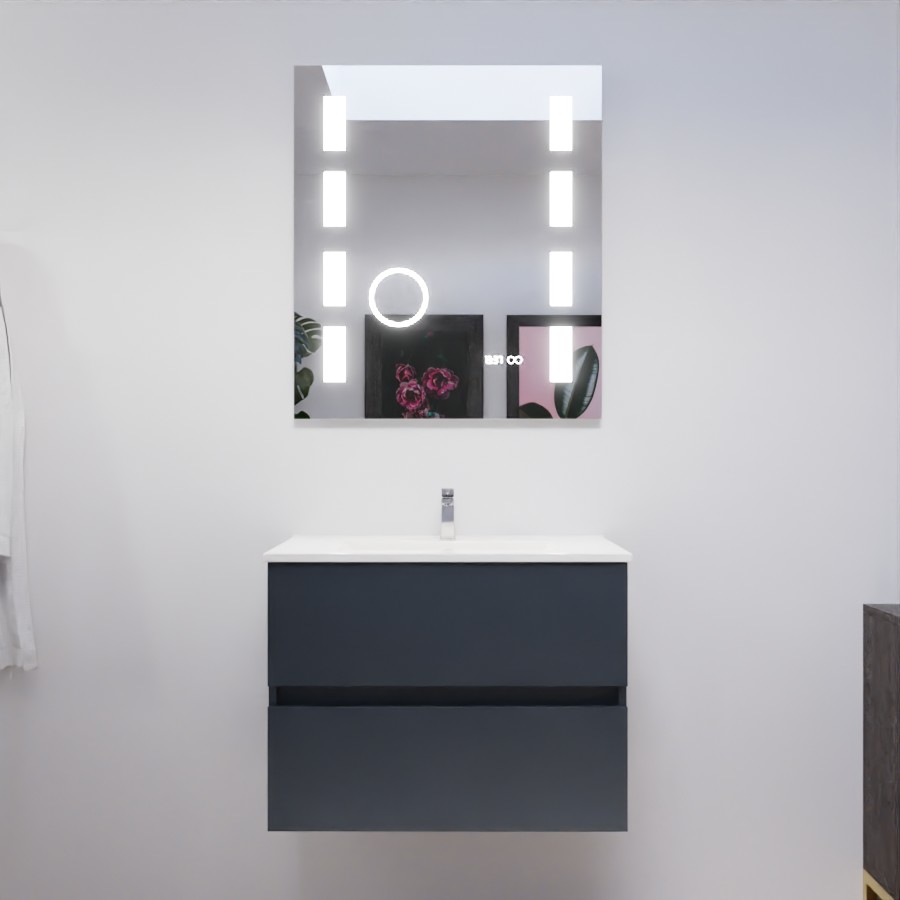 Ensemble meuble salle de bain 70 cm avec miroir ROSALY