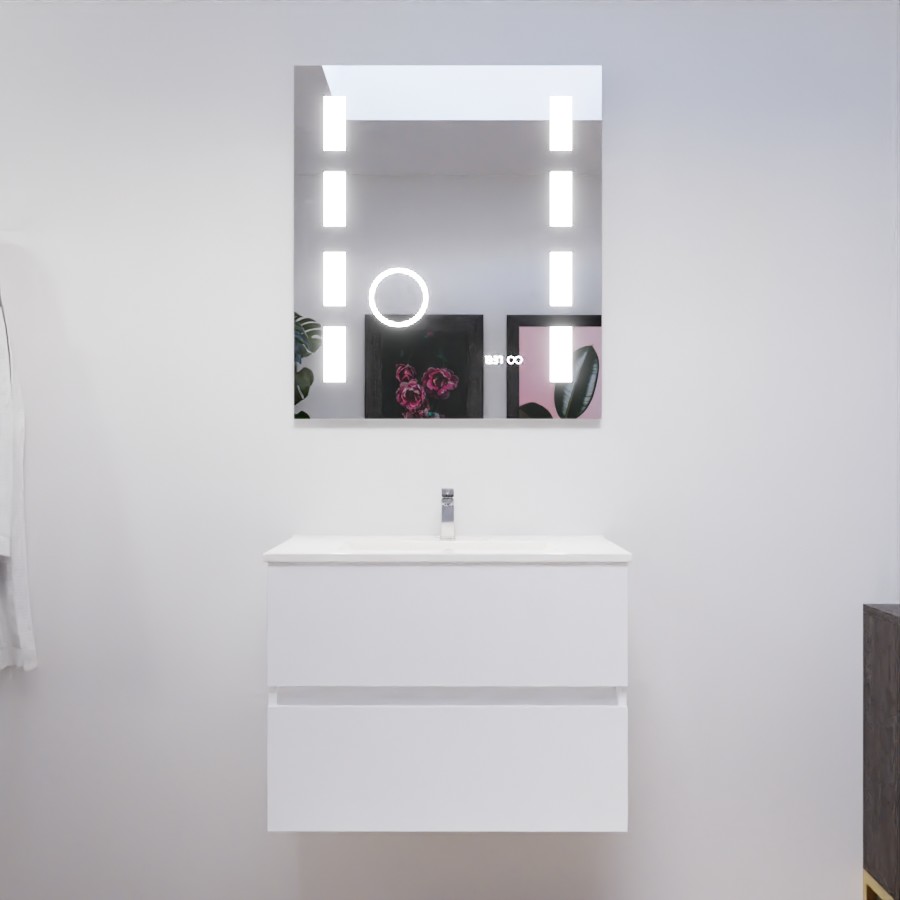 Ensemble meuble salle de bain 70 cm avec miroir ROSALY