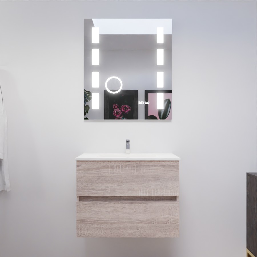 Ensemble meuble salle de bain 70 cm avec miroir ROSALY