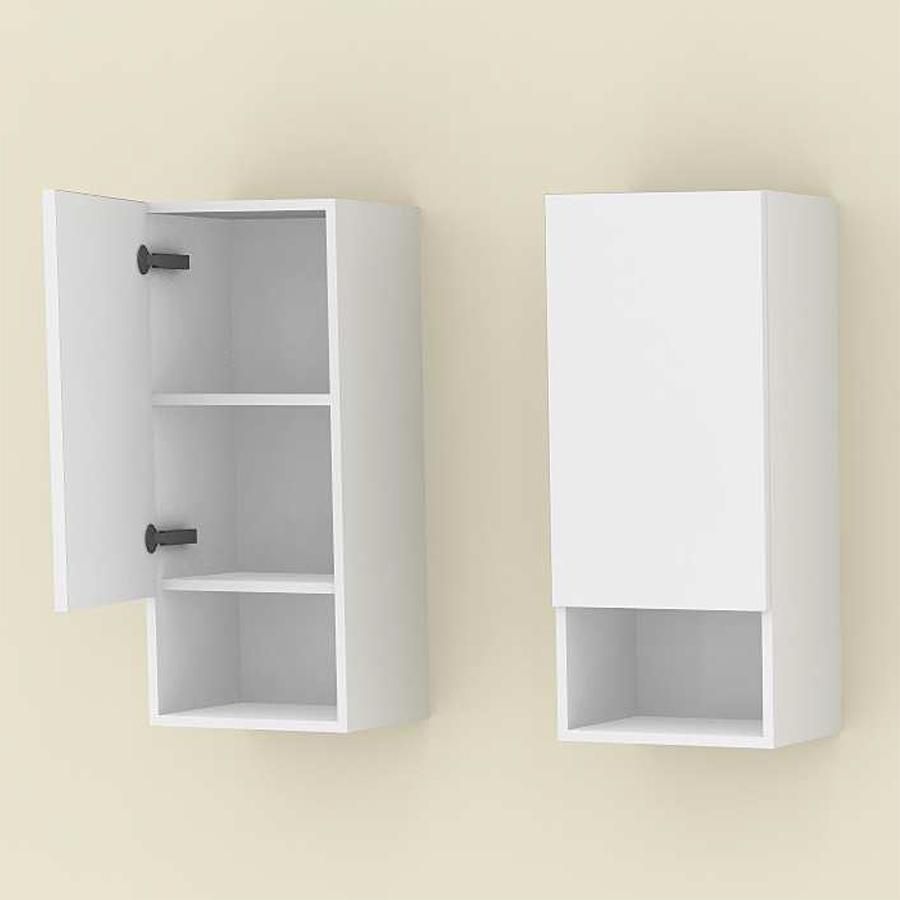 Armoire de rangement salle de bain GALAXY Blanc brillant