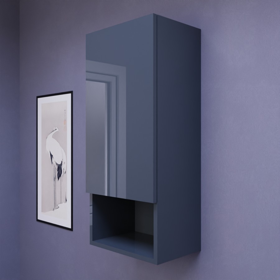 Armoire Galaxy gris brillant