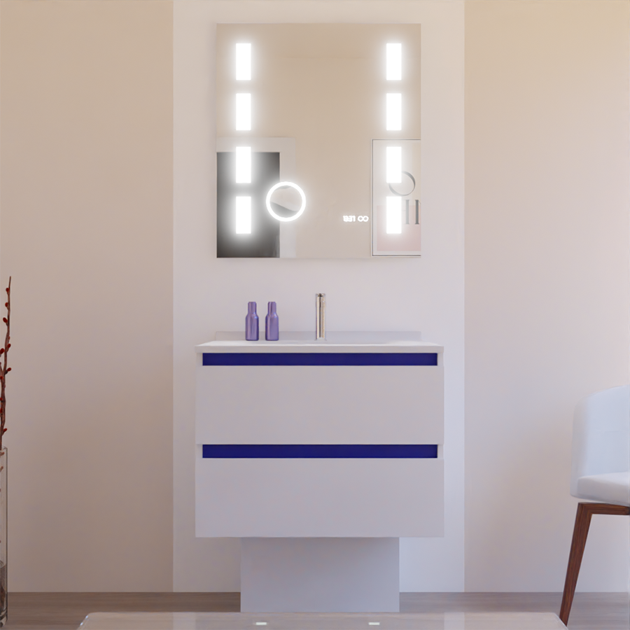 Miroir avec éclairage LED intégré 80 cm x 80 cm STARLED - Creazur Pro