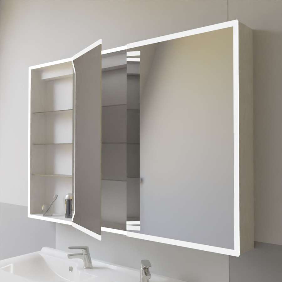 Armoire salle de bain avec éclairage LED 80 cm