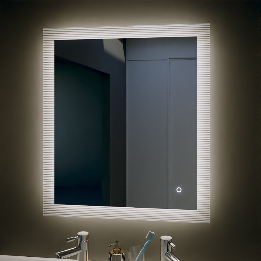 Miroir rétroéclairant LED 70 cm x 80 cm CADREA