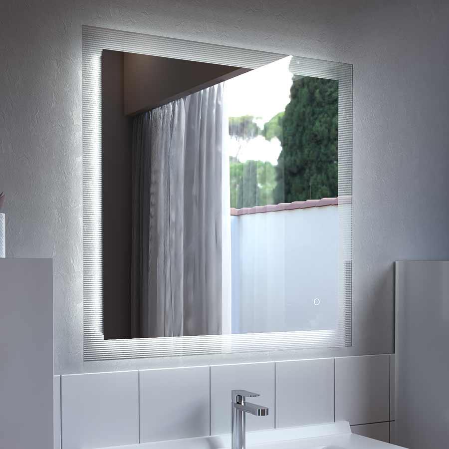 Miroir avec éclairage LED intégré 80 cm x 80 cm STARLED - Creazur Pro