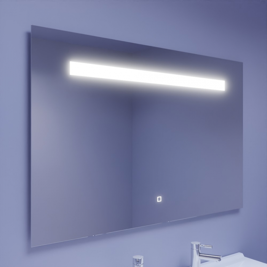 Miroir rétroéclairant LED 120 cm x 80 cm avec interrupteur sensitif ELEGANCE