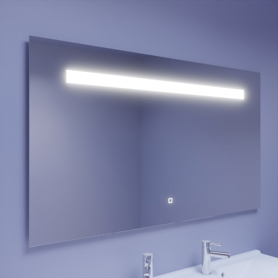 Miroir rétroéclairant LED 140 cm x 80 cm avec interrupteur sensitif ELEGANCE