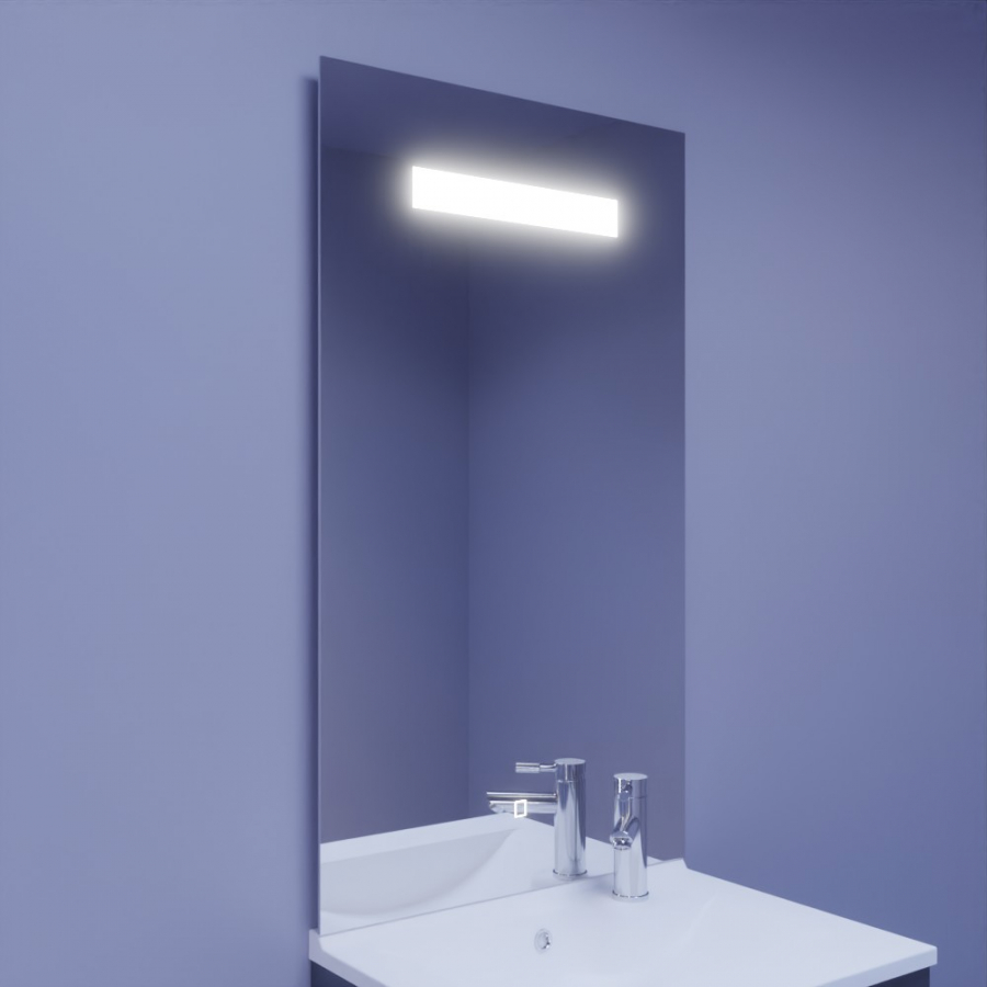 Miroir rétroéclairant LED 60 cm x 105 cm avec interrupteur sensitif ELEGANCE