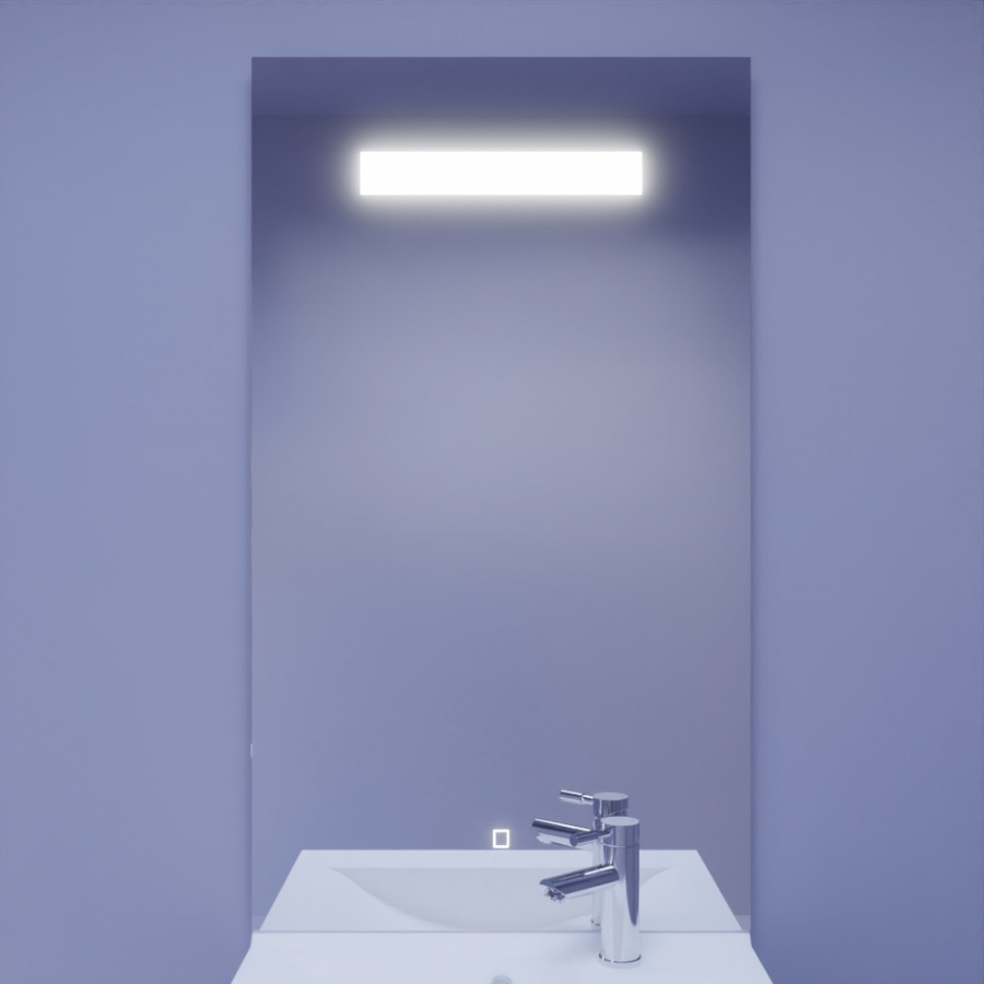 Miroir rétroéclairant LED 60 cm x 105 cm avec interrupteur sensitif ELEGANCE