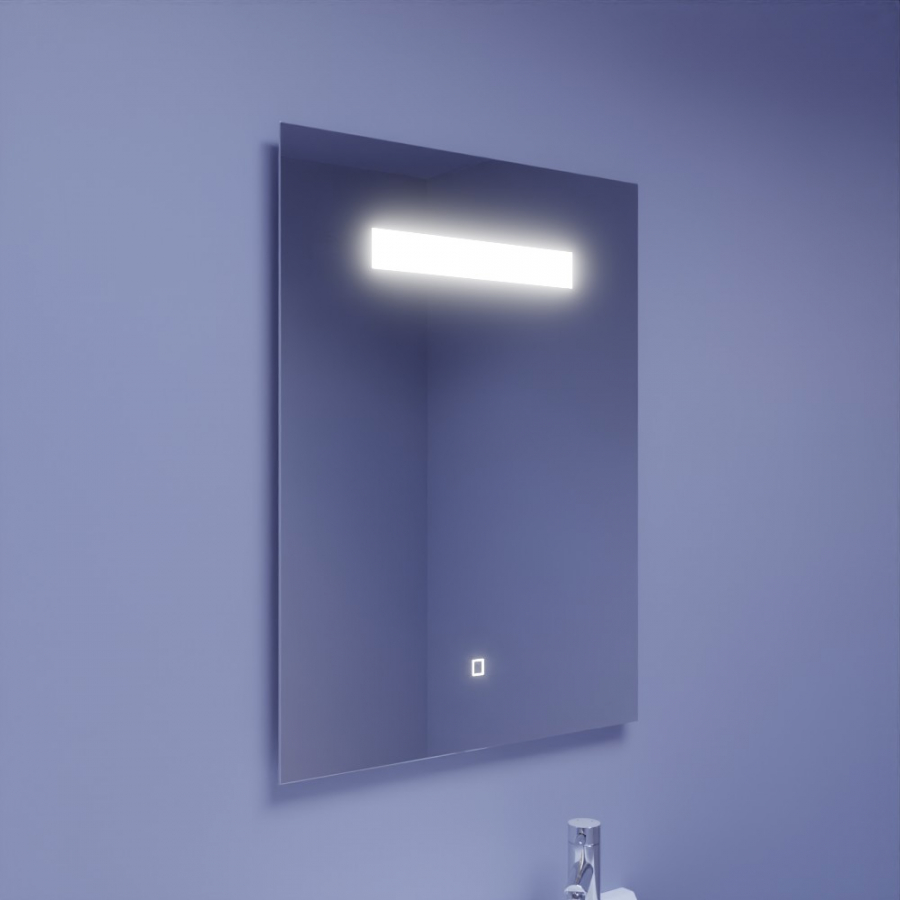 Miroir rétroéclairant LED 60 cm x 80 cm avec interrupteur sensitif ELEGANCE