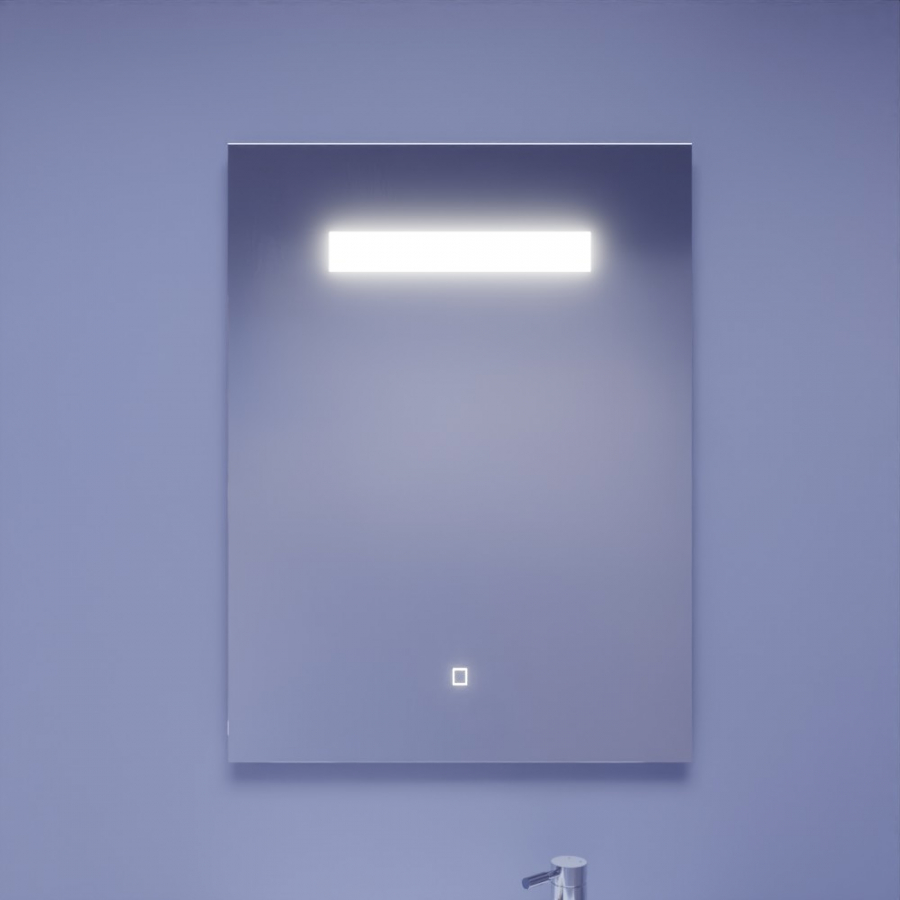 Miroir rétroéclairant LED 60 cm x 80 cm avec interrupteur sensitif ELEGANCE