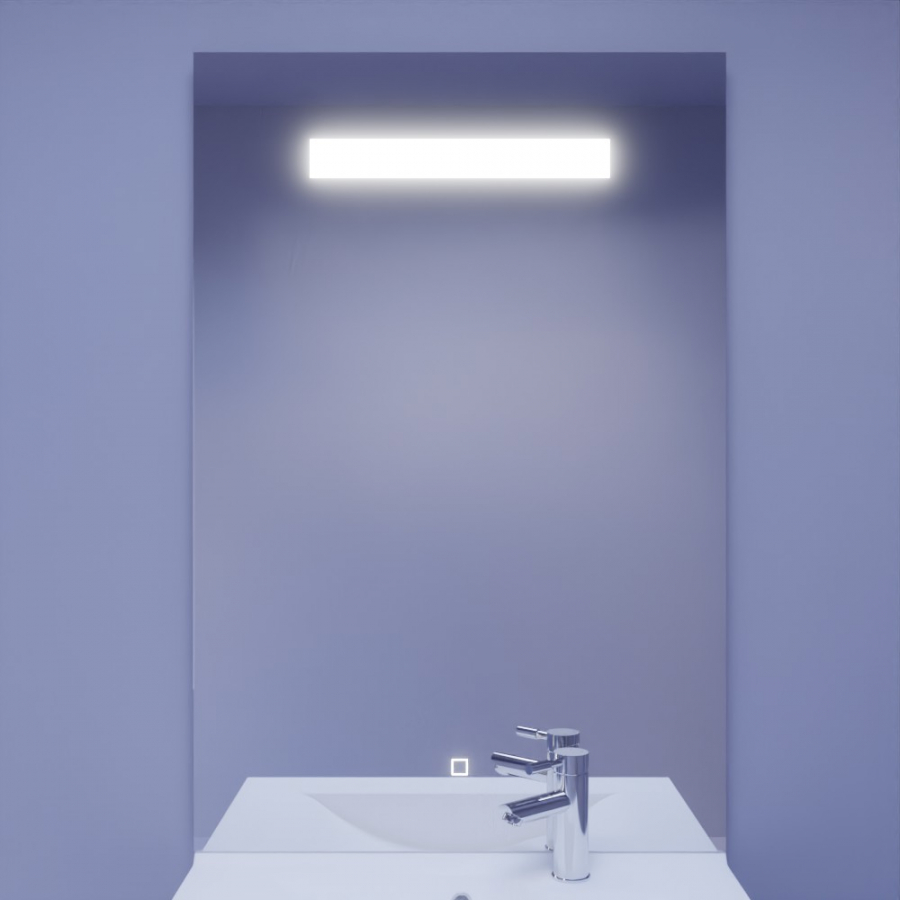 Miroir rétroéclairant LED 70 cm x 105 cm avec interrupteur sensitif ELEGANCE