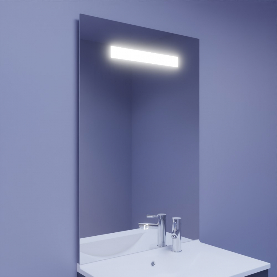 Miroir rétroéclairant LED 70 cm x 105 cm avec interrupteur sensitif ELEGANCE
