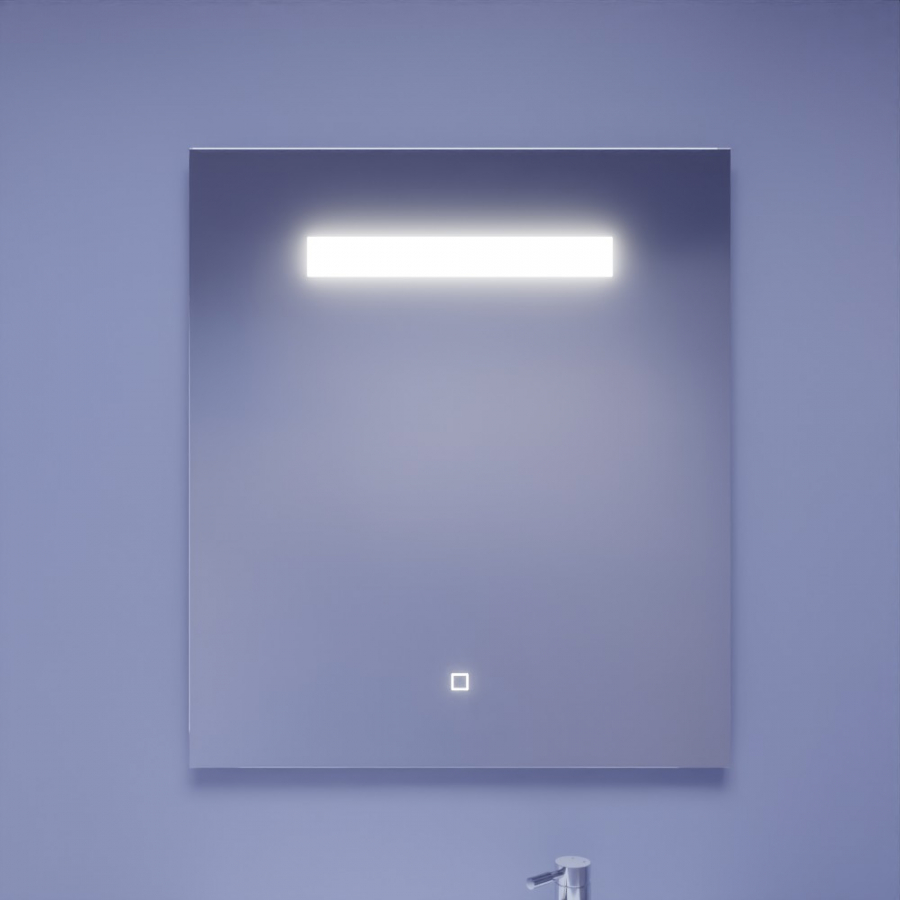 Miroir rétroéclairant LED 70 cm x 80 cm avec interrupteur sensitif ELEGANCE