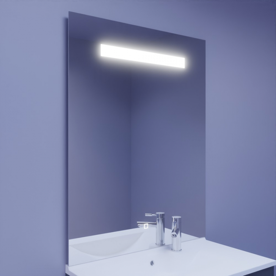 Miroir rétroéclairant LED 80 cm x 105 cm avec interrupteur sensitif ELEGANCE