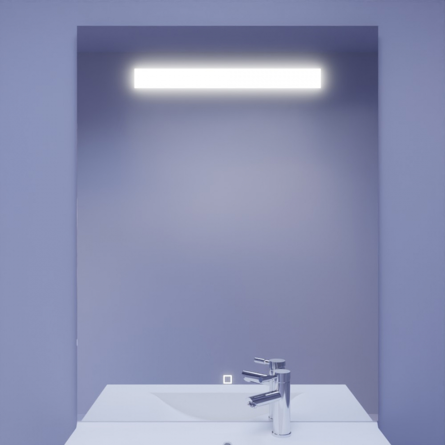 Miroir rétroéclairant LED 80 cm x 105 cm avec interrupteur sensitif ELEGANCE