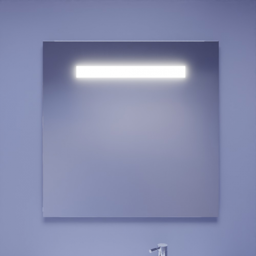 Miroir de salle de bain avec tablette et éclairage LED 120 cm x 80 cm ETAL  - Creazur Pro