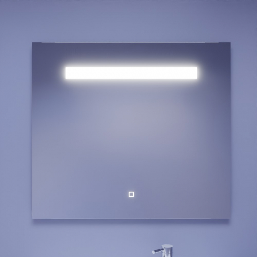 Miroir rétroéclairant LED 90 cm x 80 cm avec interrupteur sensitif ELEGANCE