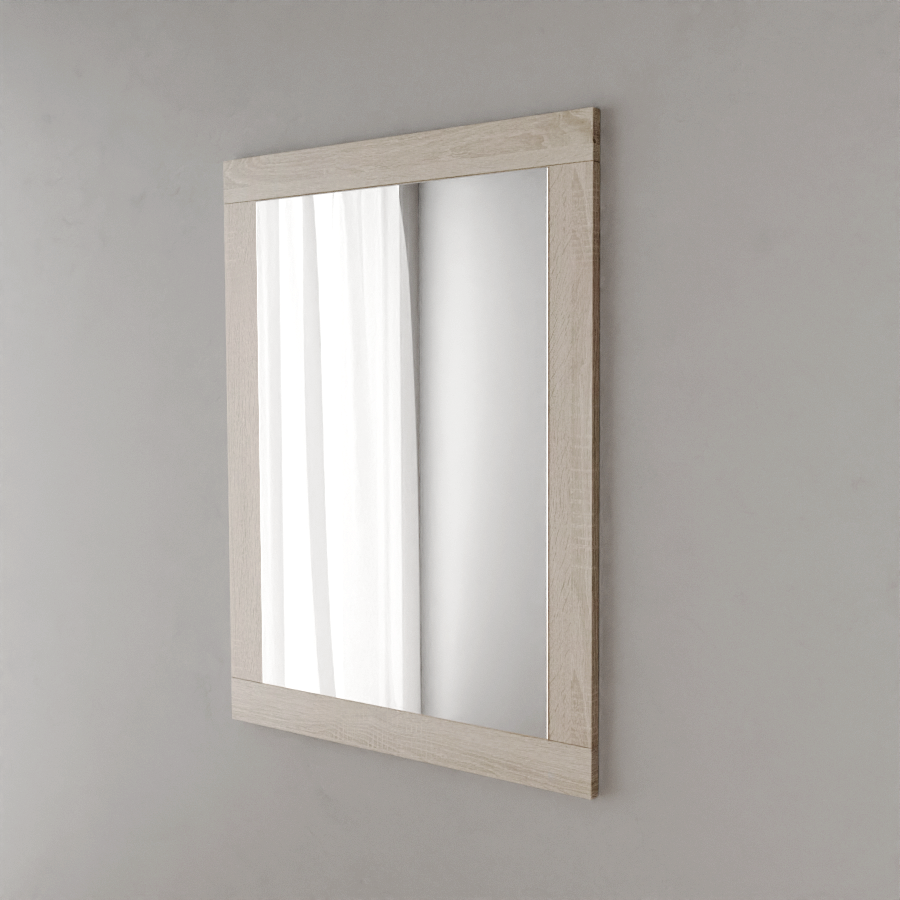 Miroir de salle de bain MIRALT 70 cm x 105 cm cadre coloris bois 