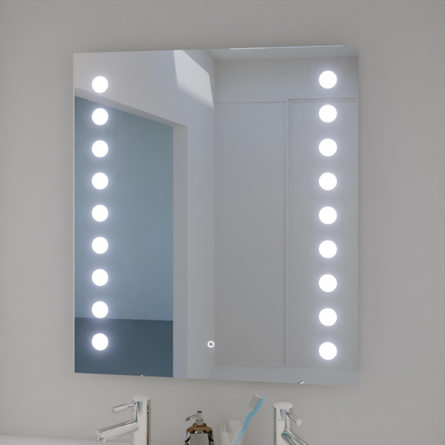 Miroir avec éclairage LED intégré 70 cm x 80 cm STARLED
