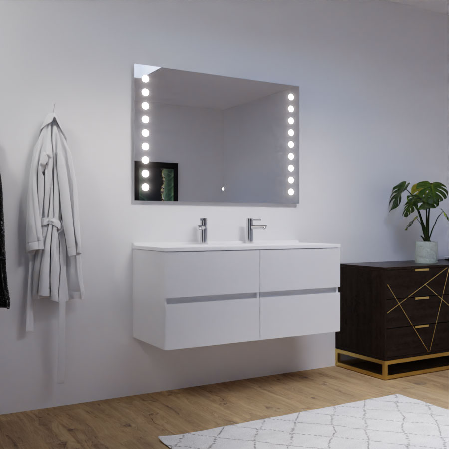 Miroir avec éclairage LED intégré 80 cm x 80 cm STARLED - Creazur Pro