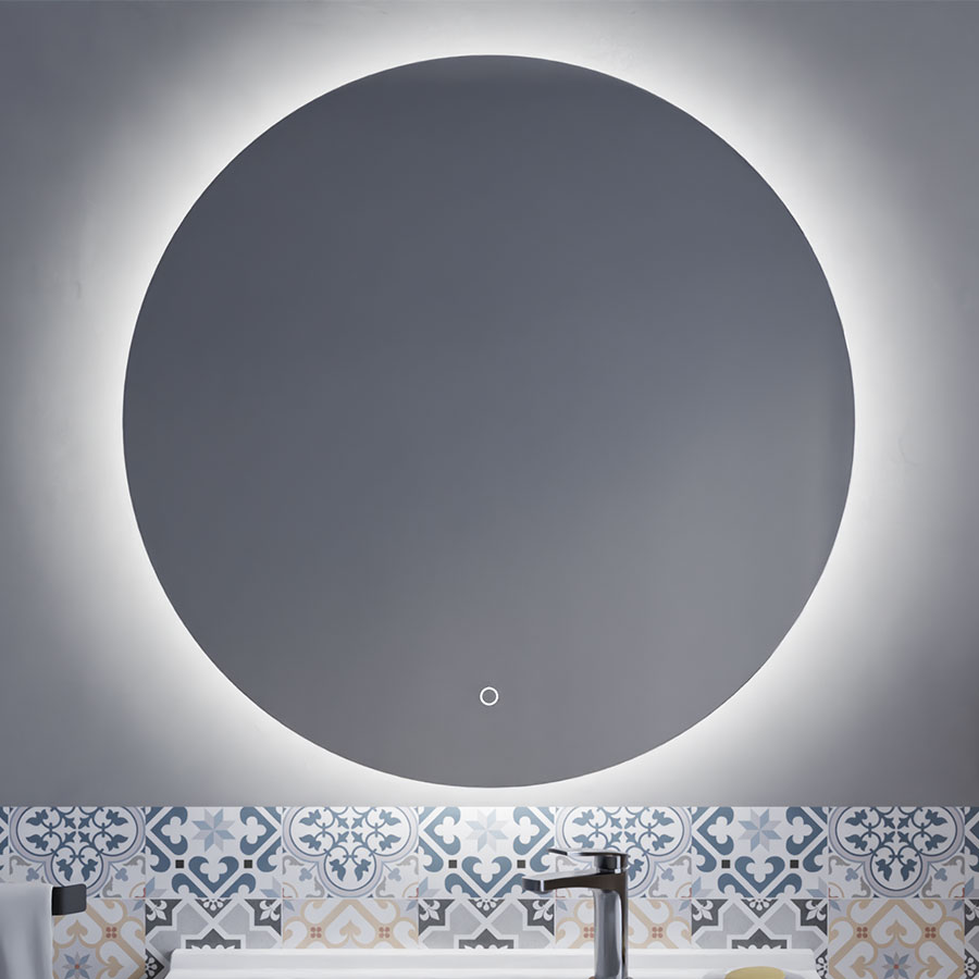 Miroir de salle de bain avec tablette et éclairage LED 70 cm x 80 cm ETAL -  Creazur Pro