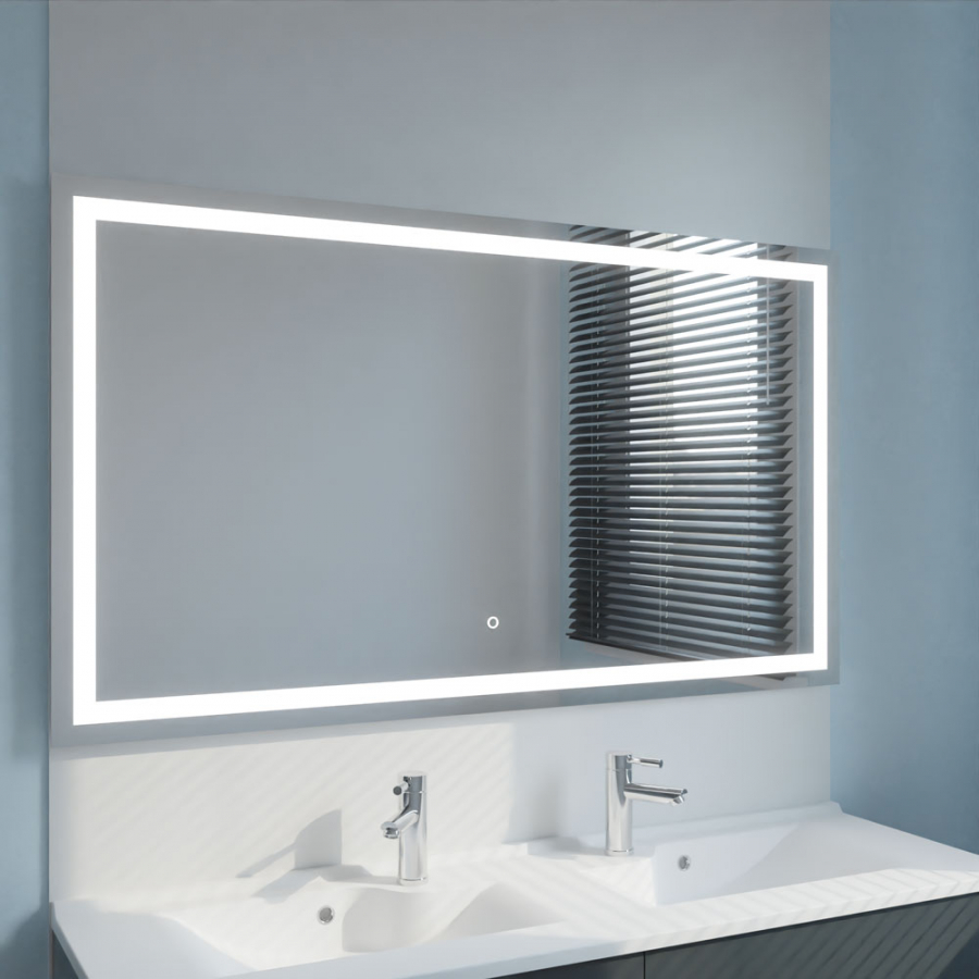 Miroir de salle de bain 140cmx80cm avec LED couleur et luminosité