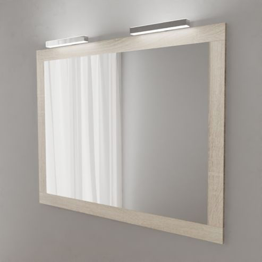 Miroir de salle de bain avec applique MIRALT 120 cm x 105 cm