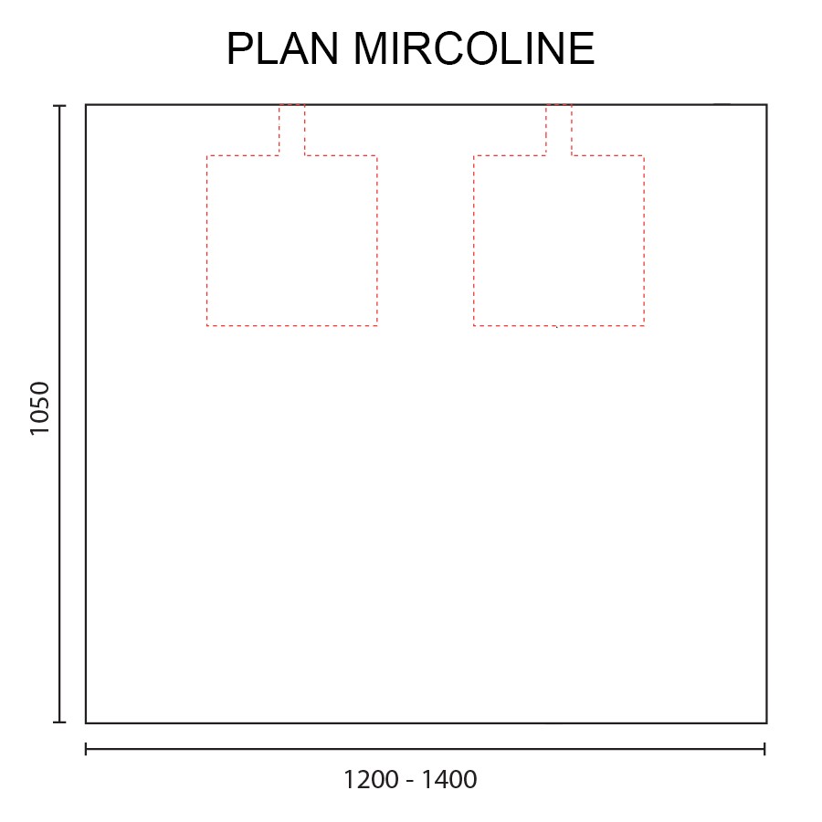 Miroir de salle de bain MIRCOLINE 120 cm x 105 cm