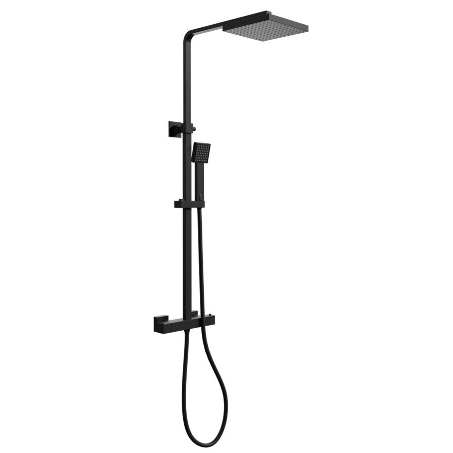 Colonne Douche Thermostatique Plaza Noir Mat