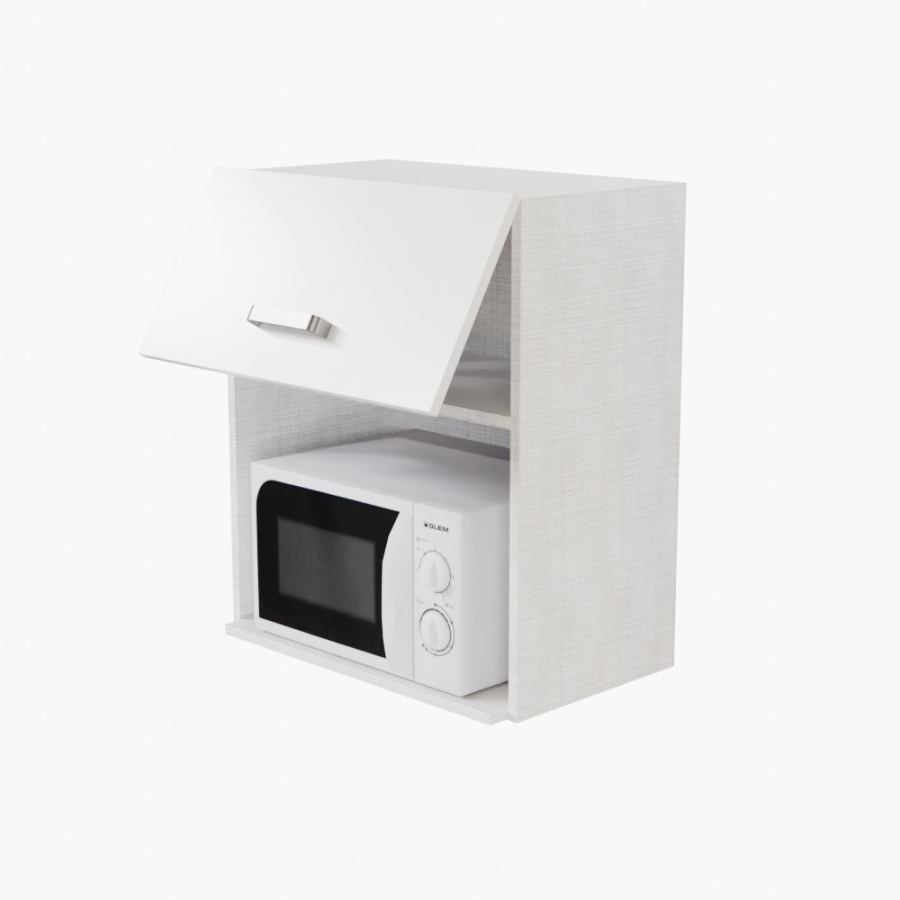 Meuble pour micro-ondes 60 cm coloris blanc