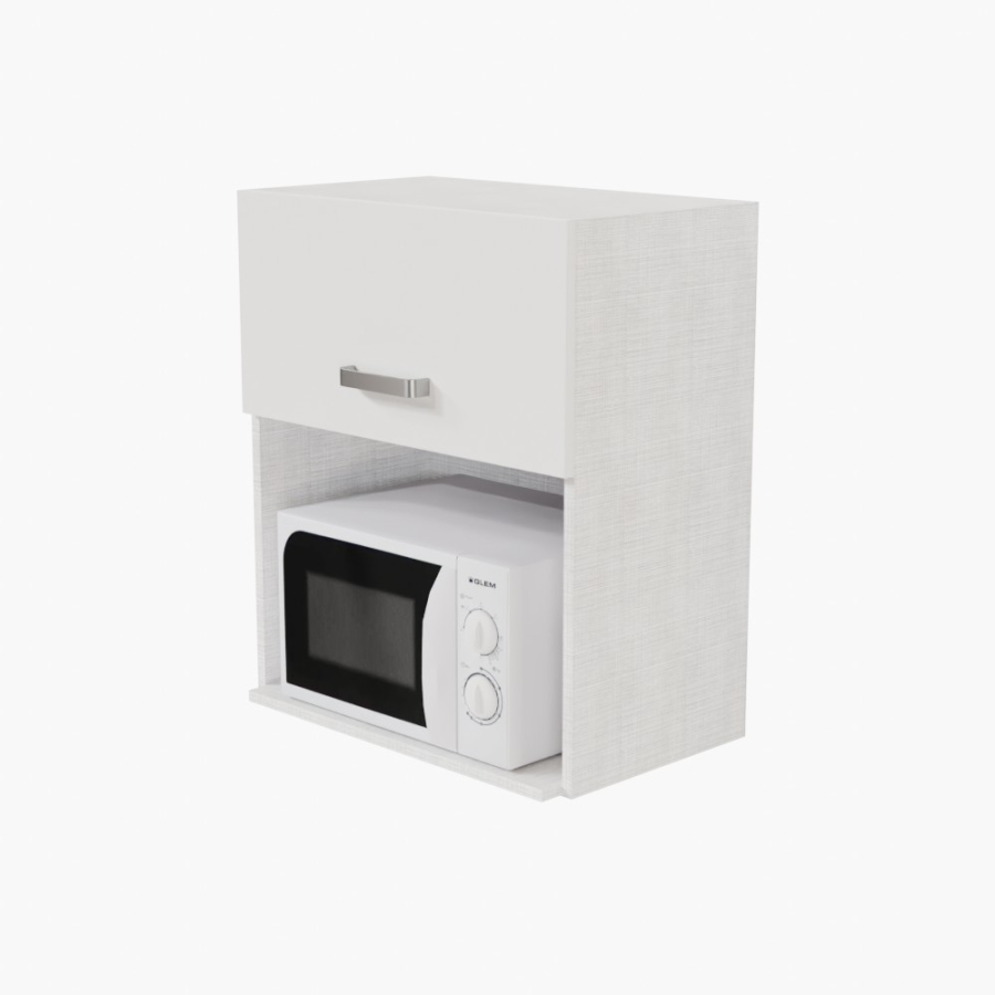 Meuble pour micro-ondes 60 cm coloris blanc