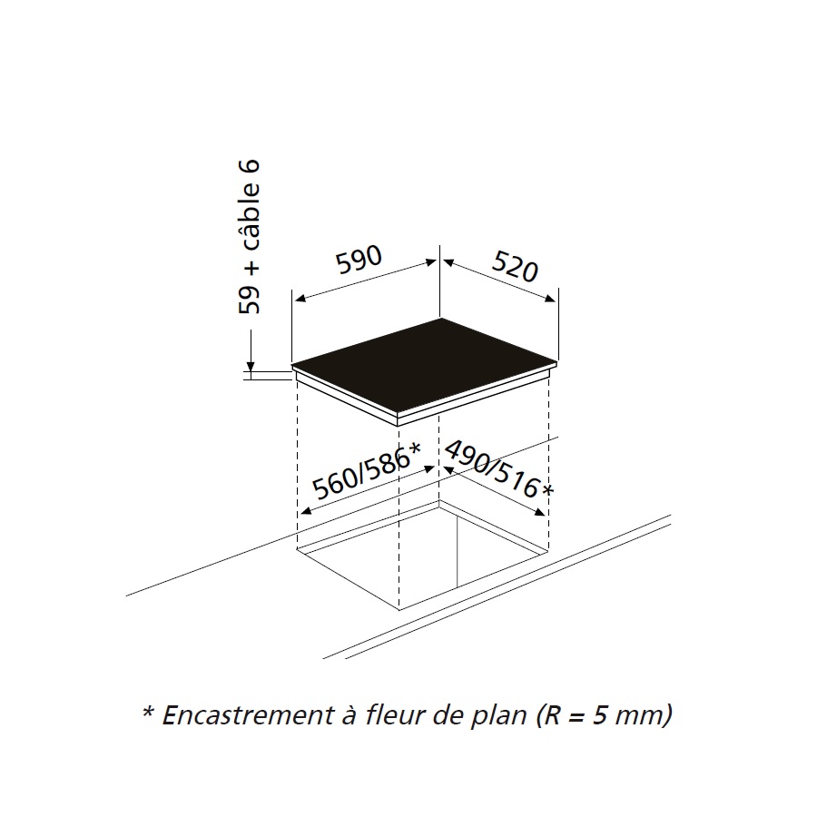 Plaque de cuisson induction 4 feux