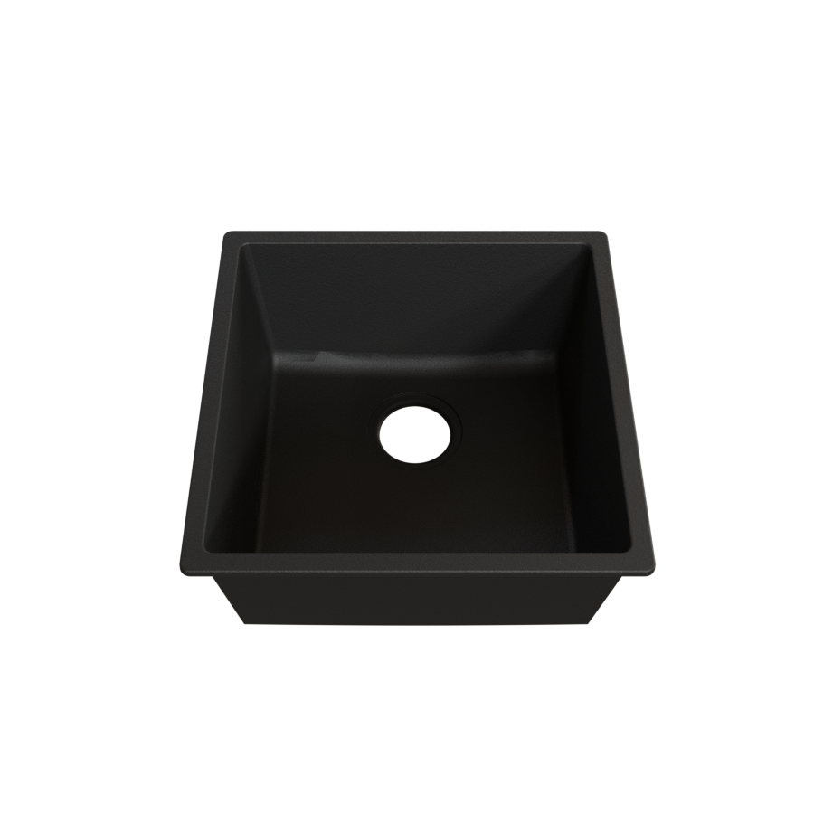 Cuve 1 bac évier sans égouttoir 44 cm x 44 cm RESIROC noir graphite