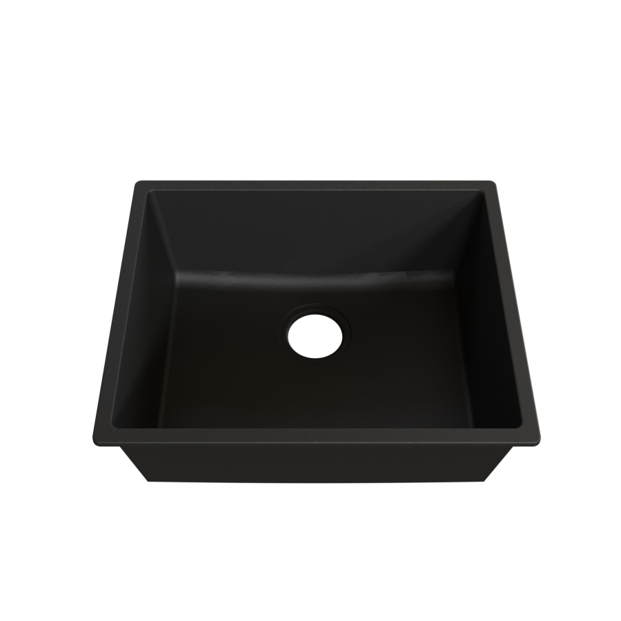 Cuve 1 bac évier sans égouttoir 54 cm x 44 cm RESIROC noir graphite