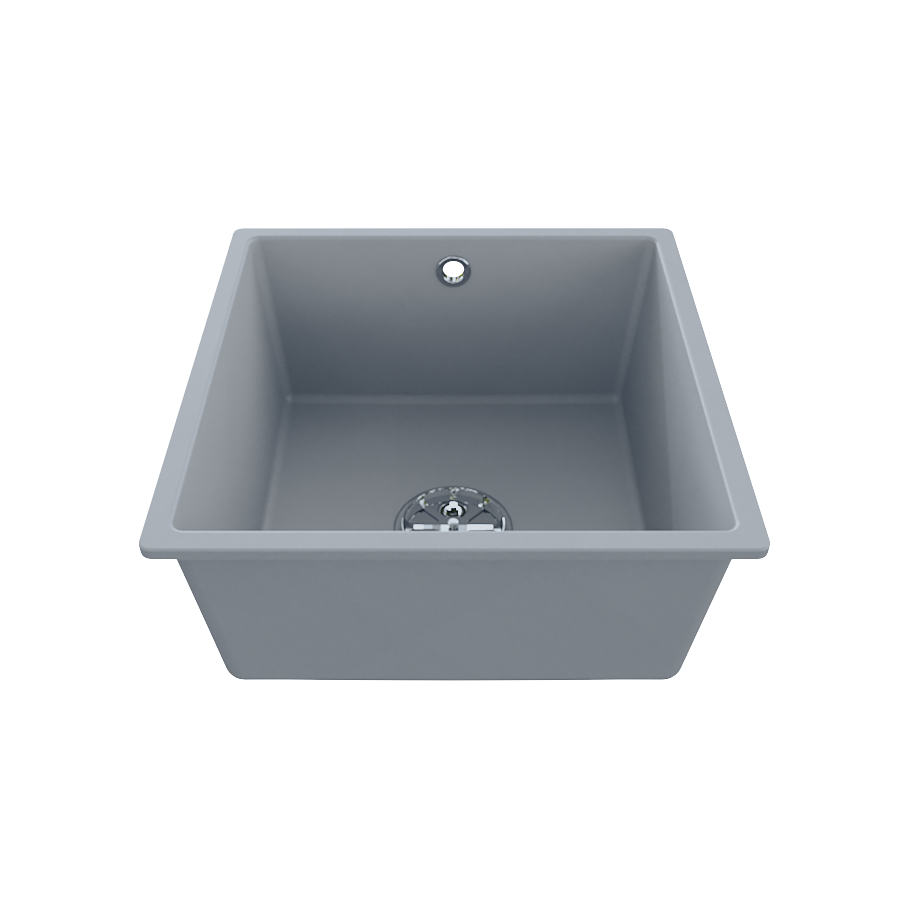Evier de cuisine en résine et quartz 44 cm x 44 cm EVISTONE CROMO