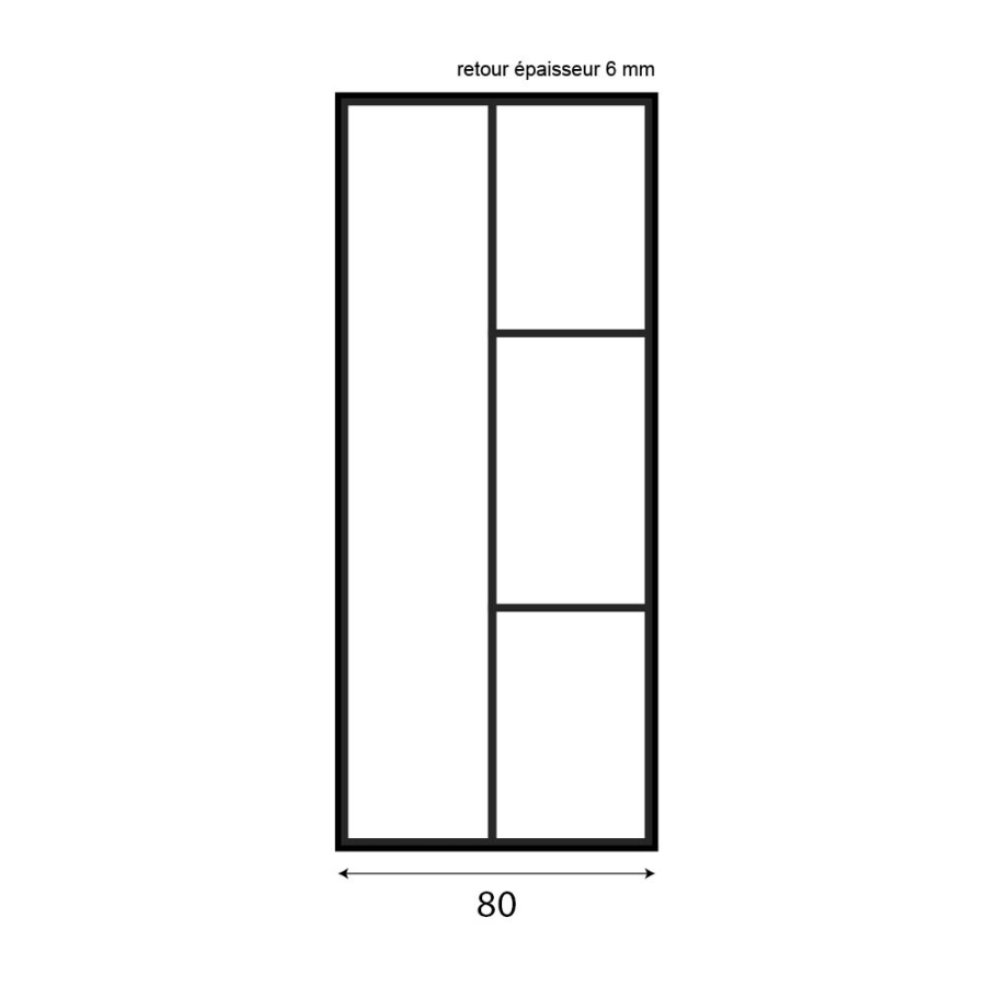 Paroi d'angle 120x80 ATELIA portes pivotantes