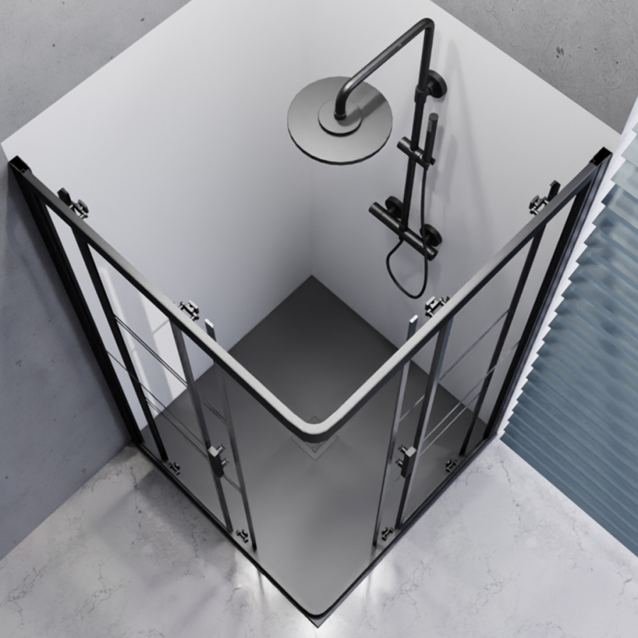 Paroi de douche 90 cm x 90 cm ATELIA vue dessus